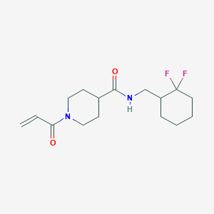 B2727370 N-[(2,2-Difluorocyclohexyl)methyl]-1-prop-2-enoylpiperidine-4-carboxamide CAS No. 2361693-06-1