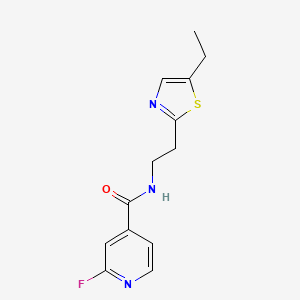molecular formula C13H14FN3OS B2727472 N-[2-(5-ethyl-1,3-thiazol-2-yl)ethyl]-2-fluoropyridine-4-carboxamide CAS No. 1394640-40-4