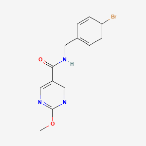 molecular formula C13H12BrN3O2 B2727539 N-[(4-bromophenyl)methyl]-2-methoxypyrimidine-5-carboxamide CAS No. 1251703-70-4