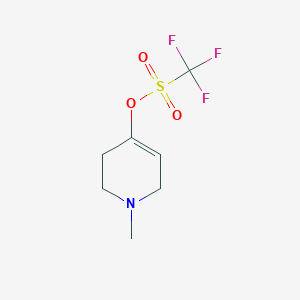 molecular formula C7H10F3NO3S B2727549 1-Methyl-1,2,3,6-tetrahydropyridin-4-yl trifluoromethanesulfonate CAS No. 180692-27-7