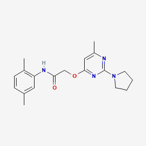 molecular formula C19H24N4O2 B2727558 N-(2,5-dimethylphenyl)-2-{[6-methyl-2-(pyrrolidin-1-yl)pyrimidin-4-yl]oxy}acetamide CAS No. 1029776-93-9