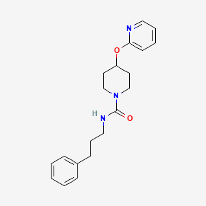 molecular formula C20H25N3O2 B2727559 N-(3-phenylpropyl)-4-(pyridin-2-yloxy)piperidine-1-carboxamide CAS No. 1421513-01-0