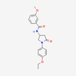 molecular formula C20H22N2O4 B2727612 N-[1-(4-ethoxyphenyl)-5-oxopyrrolidin-3-yl]-3-methoxybenzamide CAS No. 905686-88-6