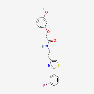 molecular formula C20H19FN2O3S B2727665 N-{2-[2-(3-fluorophenyl)-1,3-thiazol-4-yl]ethyl}-2-(3-methoxyphenoxy)acetamide CAS No. 946251-65-6