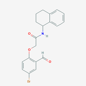 2-(4-bromo-2-formylphenoxy)-N-(1,2,3,4-tetrahydronaphthalen-1-yl)acetamide