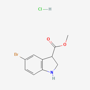 Methyl 5-bromo-2,3-dihydro-1H-indole-3-carboxylate;hydrochloride