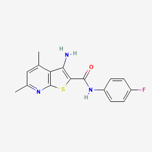 3-amino-N-(4-fluorophenyl)-4,6-dimethylthieno[2,3-b]pyridine-2-carboxamide