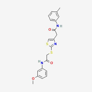 N-(3-methoxyphenyl)-2-((4-(2-oxo-2-(m-tolylamino)ethyl)thiazol-2-yl)thio)acetamide