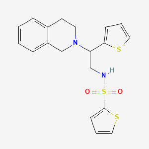 N-(2-(3,4-dihydroisoquinolin-2(1H)-yl)-2-(thiophen-2-yl)ethyl)thiophene-2-sulfonamide