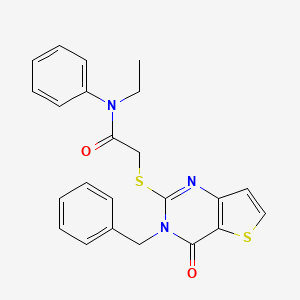 2-({3-benzyl-4-oxo-3H,4H-thieno[3,2-d]pyrimidin-2-yl}sulfanyl)-N-ethyl-N-phenylacetamide