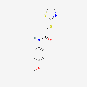 2-(4,5-dihydro-1,3-thiazol-2-ylsulfanyl)-N-(4-ethoxyphenyl)acetamide
