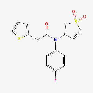 N-(1,1-dioxido-2,3-dihydrothiophen-3-yl)-N-(4-fluorophenyl)-2-(thiophen-2-yl)acetamide