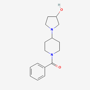 molecular formula C16H22N2O2 B2727687 1-(1-benzoylpiperidin-4-yl)pyrrolidin-3-ol CAS No. 2034468-28-3