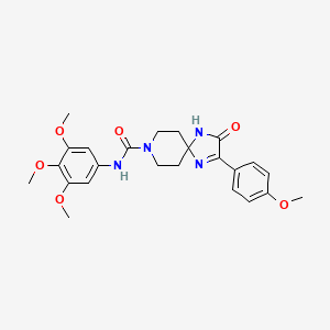2-(4-methoxyphenyl)-3-oxo-N-(3,4,5-trimethoxyphenyl)-1,4,8-triazaspiro[4.5]dec-1-ene-8-carboxamide