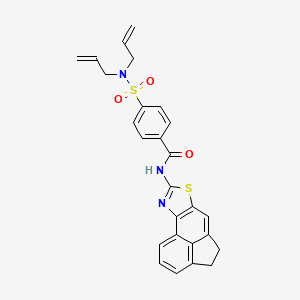 4-(N,N-diallylsulfamoyl)-N-(4,5-dihydroacenaphtho[5,4-d]thiazol-8-yl)benzamide