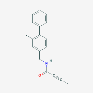 molecular formula C18H17NO B2727691 N-[(3-Methyl-4-phenylphenyl)methyl]but-2-ynamide CAS No. 2411241-31-9