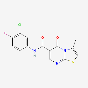 N-(3-chloro-4-fluorophenyl)-3-methyl-5-oxo-5H-thiazolo[3,2-a]pyrimidine-6-carboxamide
