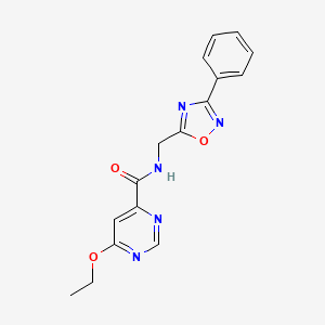 6-ethoxy-N-((3-phenyl-1,2,4-oxadiazol-5-yl)methyl)pyrimidine-4-carboxamide
