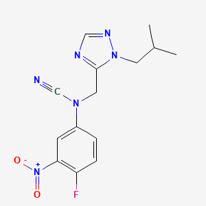 (4-Fluoro-3-nitrophenyl)-[[2-(2-methylpropyl)-1,2,4-triazol-3-yl]methyl]cyanamide