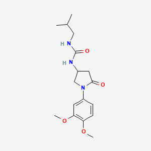 1-(1-(3,4-Dimethoxyphenyl)-5-oxopyrrolidin-3-yl)-3-isobutylurea