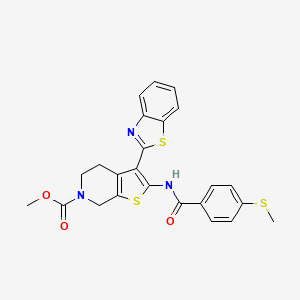methyl 3-(benzo[d]thiazol-2-yl)-2-(4-(methylthio)benzamido)-4,5-dihydrothieno[2,3-c]pyridine-6(7H)-carboxylate