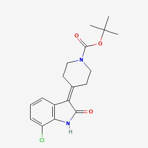 Tert-butyl 4-(7-chloro-2-oxo-1H-indol-3-ylidene)piperidine-1-carboxylate