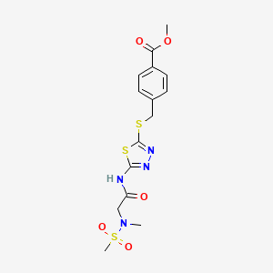 methyl 4-(((5-(2-(N-methylmethylsulfonamido)acetamido)-1,3,4-thiadiazol-2-yl)thio)methyl)benzoate