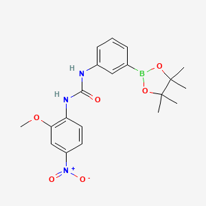 1-(2-Methoxy-4-nitrophenyl)-3-[3-(tetramethyl-1,3,2-dioxaborolan-2-yl)phenyl]urea