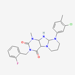 9-(3-chloro-4-methylphenyl)-3-[(2-fluorophenyl)methyl]-1-methyl-1H,2H,3H,4H,6H,7H,8H,9H-pyrimido[1,2-g]purine-2,4-dione