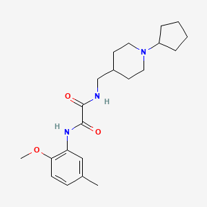 molecular formula C21H31N3O3 B2727716 N-[(1-cyclopentylpiperidin-4-yl)methyl]-N'-(2-methoxy-5-methylphenyl)ethanediamide CAS No. 953200-02-7