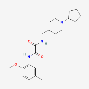 N1-((1-cyclopentylpiperidin-4-yl)methyl)-N2-(2-methoxy-5-methylphenyl)oxalamide