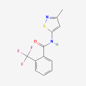molecular formula C12H9F3N2OS B2727717 N-(3-methyl-1,2-thiazol-5-yl)-2-(trifluoromethyl)benzamide CAS No. 1207052-31-0
