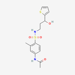 N-(4-(N-(3-hydroxy-3-(thiophen-2-yl)propyl)sulfamoyl)-3-methylphenyl)acetamide