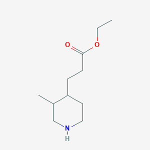 molecular formula C11H21NO2 B2727744 Ethyl 3-(3-methylpiperidin-4-yl)propanoate CAS No. 2248364-45-4