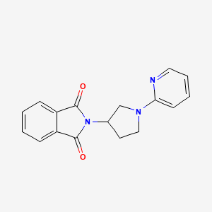 molecular formula C17H15N3O2 B2727753 2-(1-(Pyridin-2-yl)pyrrolidin-3-yl)isoindoline-1,3-dione CAS No. 1795084-29-5