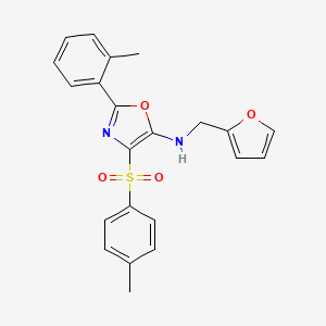 molecular formula C22H20N2O4S B2727757 N-(furan-2-ylmethyl)-2-(o-tolyl)-4-tosyloxazol-5-amine CAS No. 862738-57-6