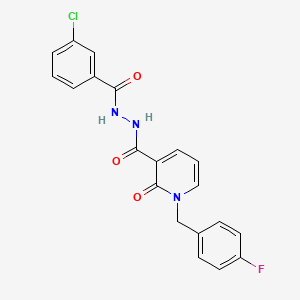 N'-(3-chlorobenzoyl)-1-(4-fluorobenzyl)-2-oxo-1,2-dihydropyridine-3-carbohydrazide