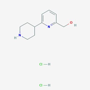 molecular formula C11H18Cl2N2O B2727777 (6-(Piperidin-4-yl)pyridin-2-yl)methanol dihydrochloride CAS No. 2244088-81-9