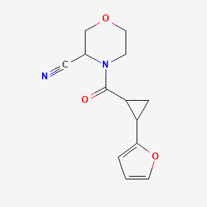 4-[2-(Furan-2-yl)cyclopropanecarbonyl]morpholine-3-carbonitrile