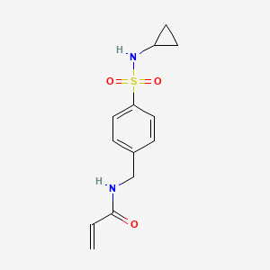 molecular formula C13H16N2O3S B2727786 N-{[4-(cyclopropylsulfamoyl)phenyl]methyl}prop-2-enamide CAS No. 2411318-24-4