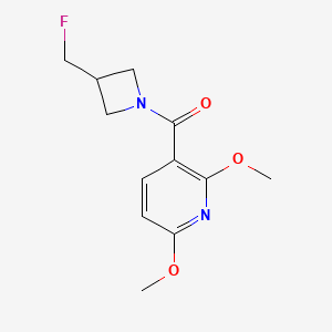 molecular formula C12H15FN2O3 B2727793 3-[3-(fluoromethyl)azetidine-1-carbonyl]-2,6-dimethoxypyridine CAS No. 2034291-67-1