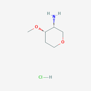 molecular formula C6H14ClNO2 B2727795 cis-4-Methoxytetrahydro-2H-pyran-3-amine hydrochloride CAS No. 1657033-45-8