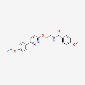 molecular formula C22H23N3O4 B2727802 N-(2-((6-(4-ethoxyphenyl)pyridazin-3-yl)oxy)ethyl)-4-methoxybenzamide CAS No. 920157-50-2