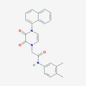 molecular formula C24H21N3O3 B2727829 N-(3,4-dimethylphenyl)-2-[4-(naphthalen-1-yl)-2,3-dioxo-1,2,3,4-tetrahydropyrazin-1-yl]acetamide CAS No. 898463-72-4