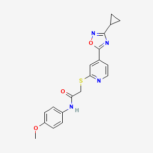2-((4-(3-cyclopropyl-1,2,4-oxadiazol-5-yl)pyridin-2-yl)thio)-N-(4-methoxyphenyl)acetamide