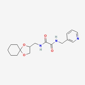 molecular formula C17H23N3O4 B2727845 N1-(1,4-dioxaspiro[4.5]decan-2-ylmethyl)-N2-(pyridin-3-ylmethyl)oxalamide CAS No. 900006-67-9