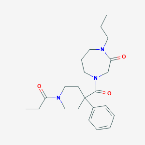 4-(4-Phenyl-1-prop-2-enoylpiperidine-4-carbonyl)-1-propyl-1,4-diazepan-2-one