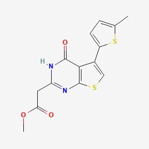 Methyl 2-[5-(5-methylthiophen-2-yl)-4-oxo-3H-thieno[2,3-d]pyrimidin-2-yl]acetate