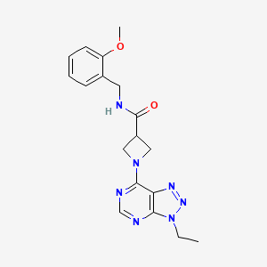 1-(3-ethyl-3H-[1,2,3]triazolo[4,5-d]pyrimidin-7-yl)-N-(2-methoxybenzyl)azetidine-3-carboxamide