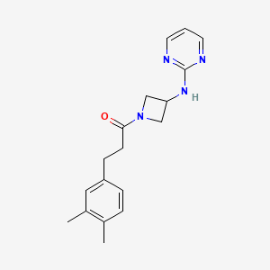 3-(3,4-Dimethylphenyl)-1-(3-(pyrimidin-2-ylamino)azetidin-1-yl)propan-1-one